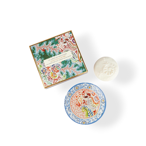 Fragonard JASMIN PERLE DE THE Mydło 150 g i mydelniczka